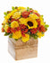 Sunset โ A vibrant floral arrangement featuring warm hues of orange, peach, and soft pink, inspired by the beauty of a sunset.