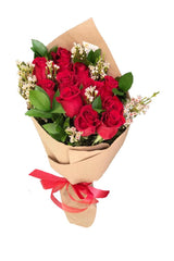 C6990 - Wrapped Red Rose bouquet