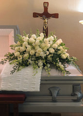 C3961 - White Funeral Casket