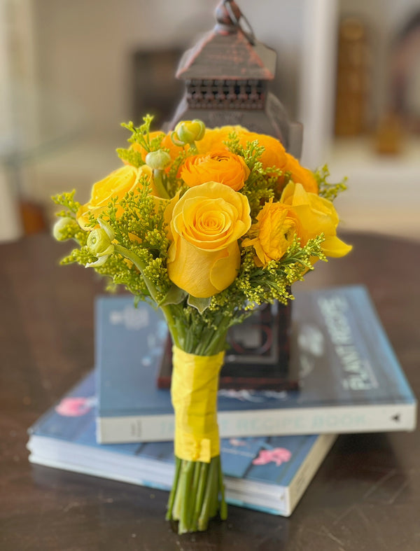 C1983 - Yellow Rose Prom Bouquet
