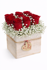 C6215 - Red Roses Wooden Box
